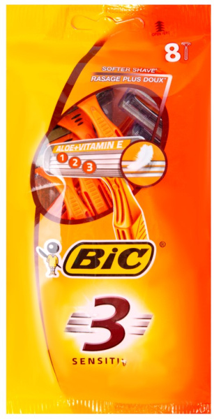 Станок для бритья BIC 3 Sensitive, 8шт